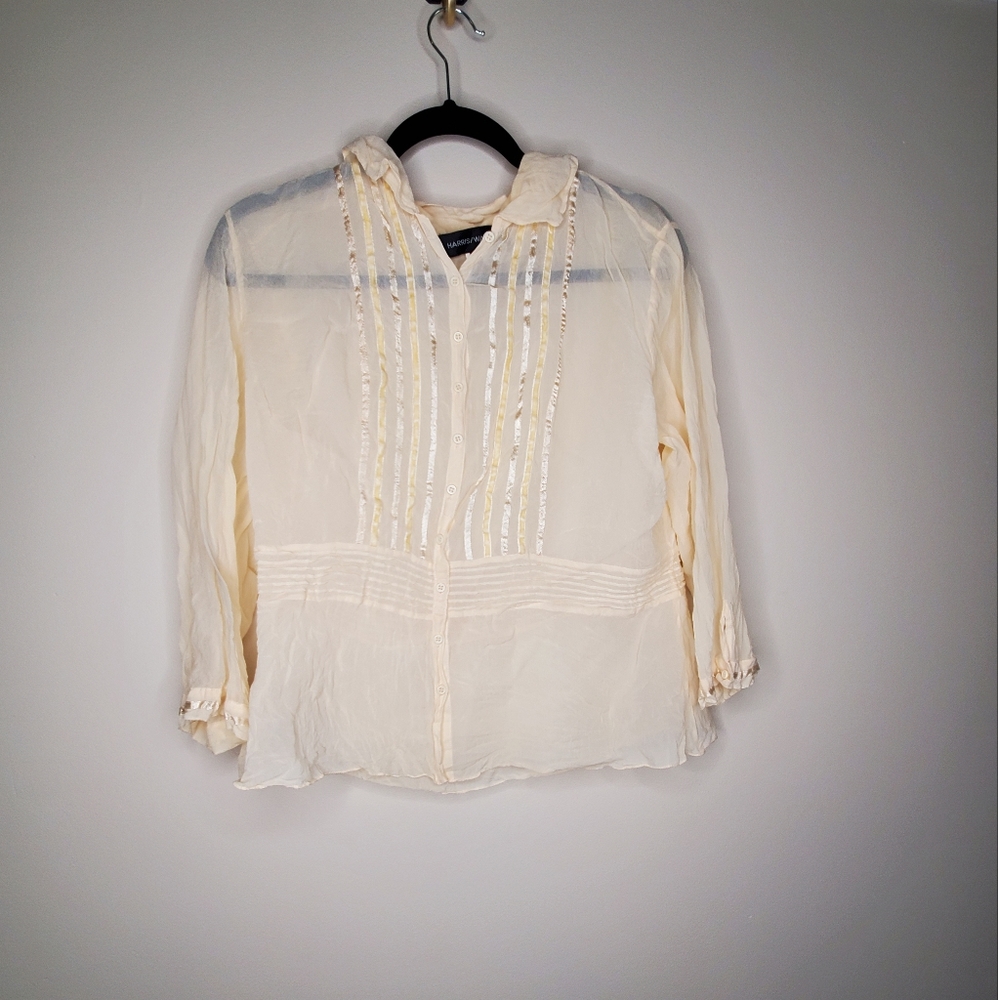 Harris Wallace Silk Button Up Size 12